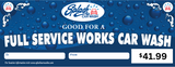 Full Service Works Wash (Wash package available at select locations, please visit your location on website)