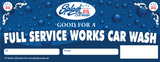 Full Service Works Wash (Wash package available at select locations, please visit your location on website)