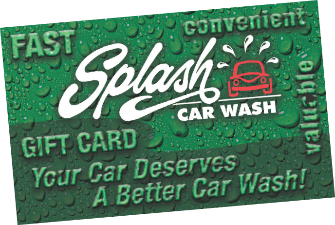 SplashCash Gift Card Physical Card WILL ARRIVE AFTER CHRISTMAS Splash Car Wash